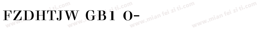 fzdhtjw gb1 0字体下载字体转换